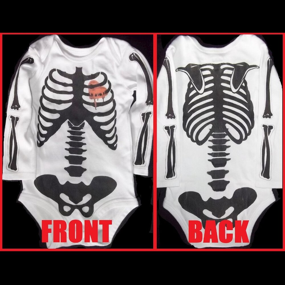 SKELETON BONE ONESIE w/FULL GRAPHICS